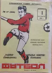 Крылья Советов Куйбышев - Таврия Симферополь 1 октября 1974 года Первенство СССР