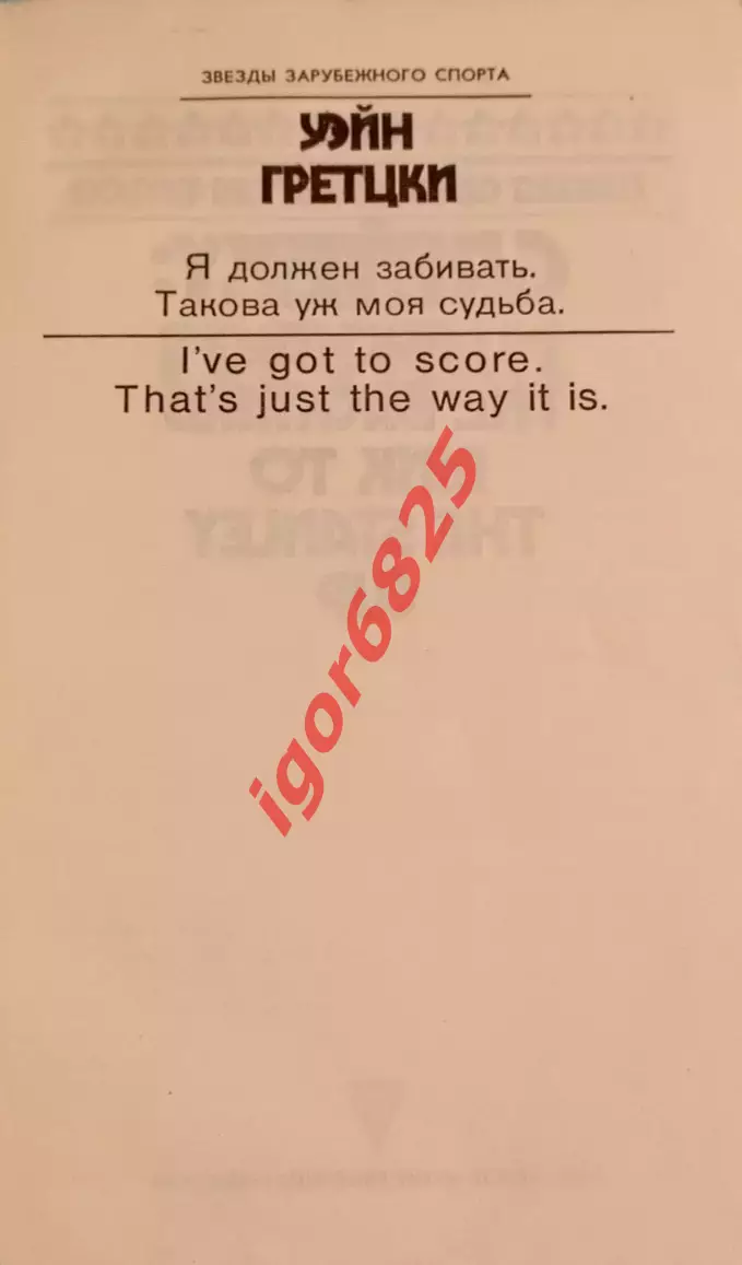 Звезды зарубежного спорта УЭЙН ГРЕТЦКИ НХЛ. Авторы У. Гретцки, Д. Тейлор 1989 г. 2