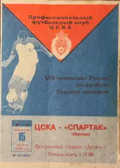 ЦСКА Москва - Спартак Москва. 15 августа 1999 года. Чемпионат России.