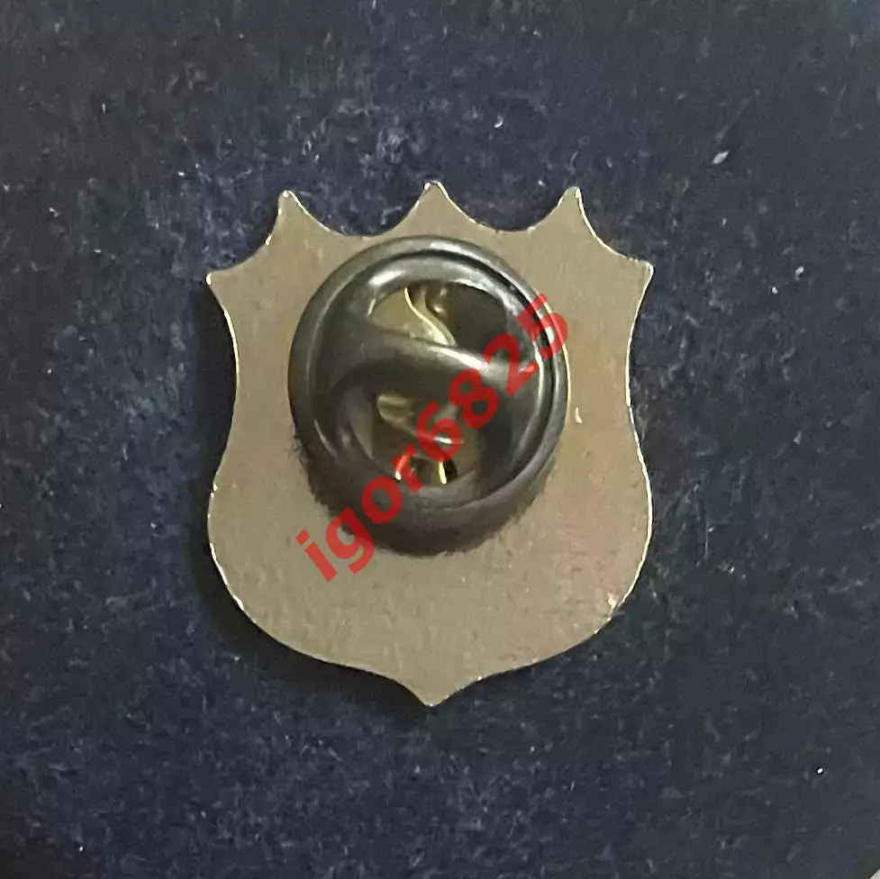 Хоккей. Фирменный официальный Знак Значок эмблема НХЛ оранжевый щит NHL 1