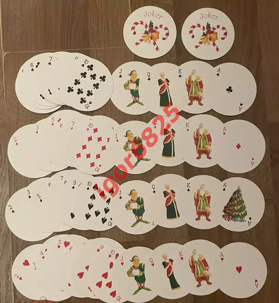 Винтажные круглые Игральные карты Рождественский венок Fundex Circle Cards 5