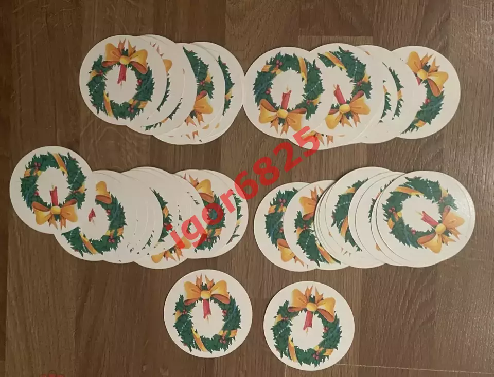 Винтажные круглые Игральные карты Рождественский венок Fundex Circle Cards 6