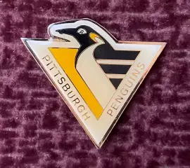 Знак Значок Питтсбург Пингвинз НХЛ Pittsburgh Penguins NHL 1992 Большой 4,5х4 см