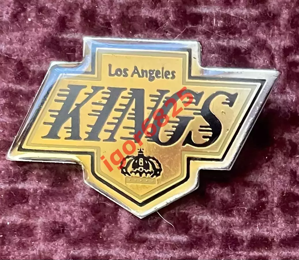 Знак Значок Лос-Анджелес Кингз НХЛ Los Angeles Kings NHL 1992 Большой 4,5х3 см