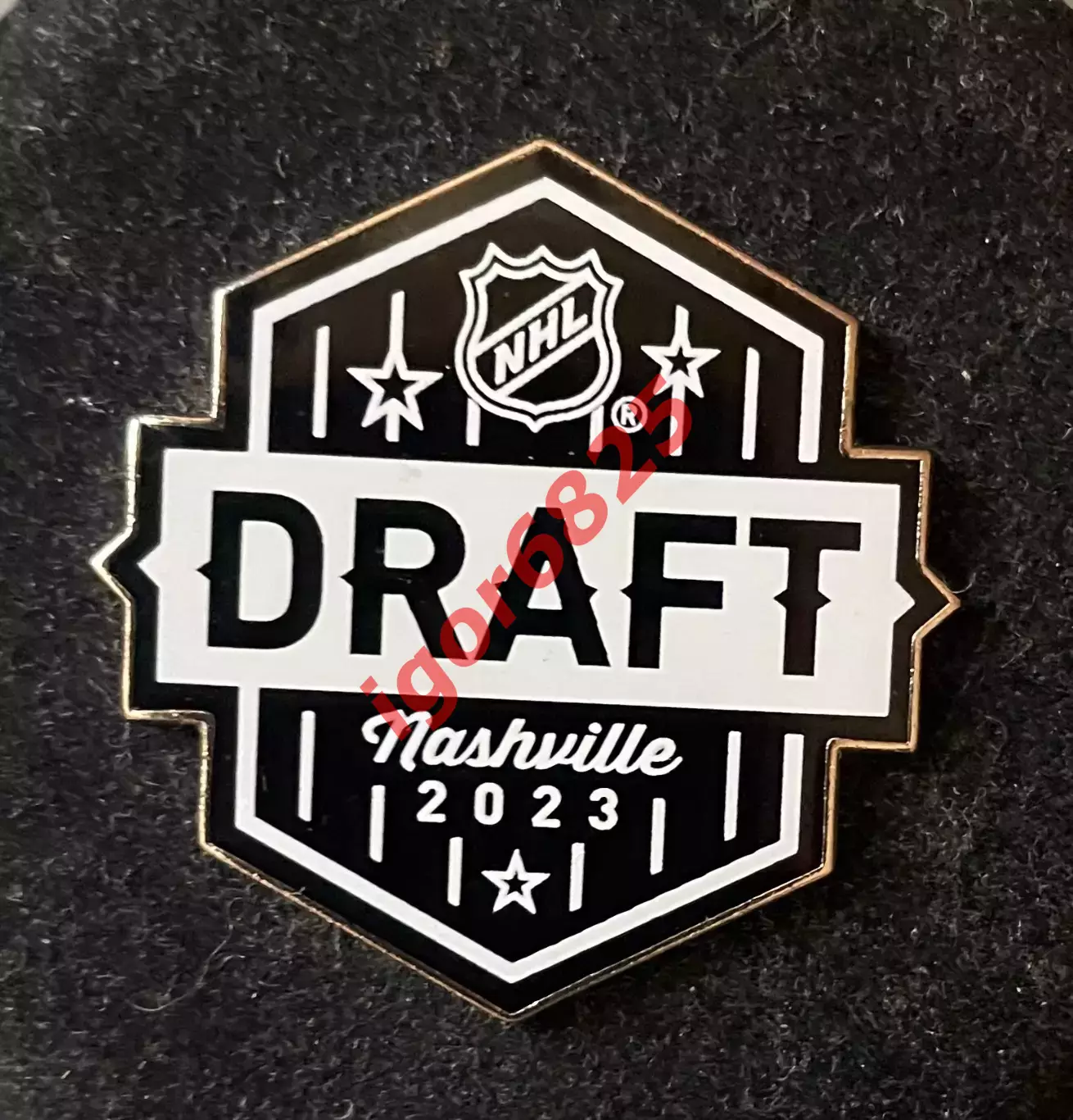 Хоккей Знак Значок Драфт НХЛ Нэшвилл 2023 DRAFT NHL Nashville, размер 3,2х3,1 см