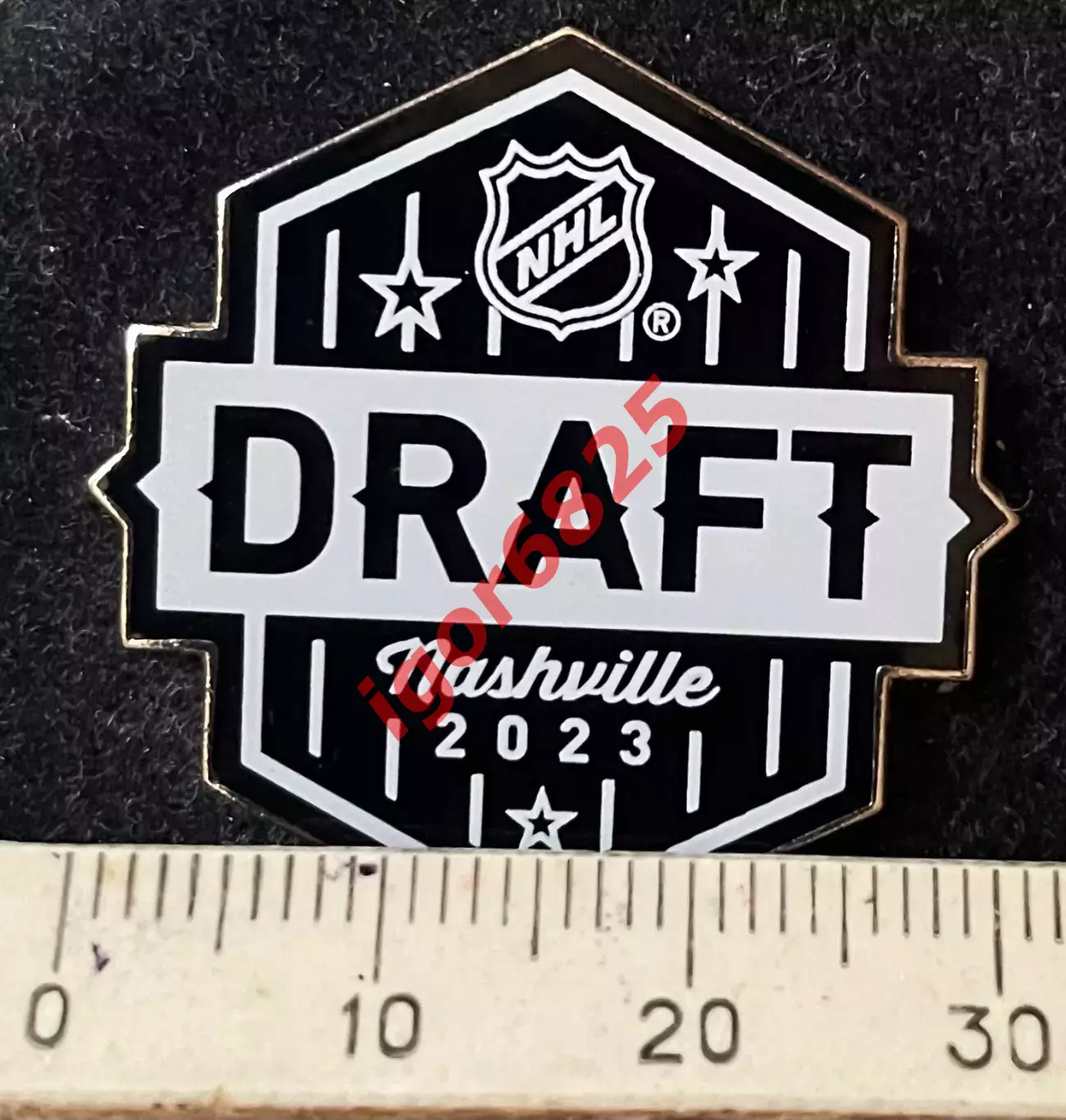 Хоккей Знак Значок Драфт НХЛ Нэшвилл 2023 DRAFT NHL Nashville, размер 3,2х3,1 см 1
