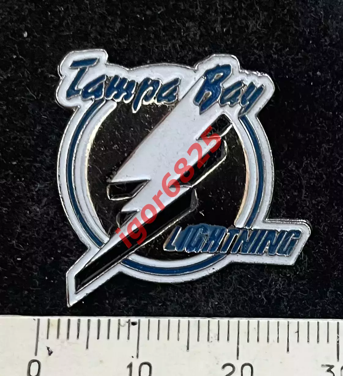 Знак Значок Тампа-Бэй Лайтнинг НХЛ Tampa Bay Lightning NHL, размер 2,6 х2,4 см. 1