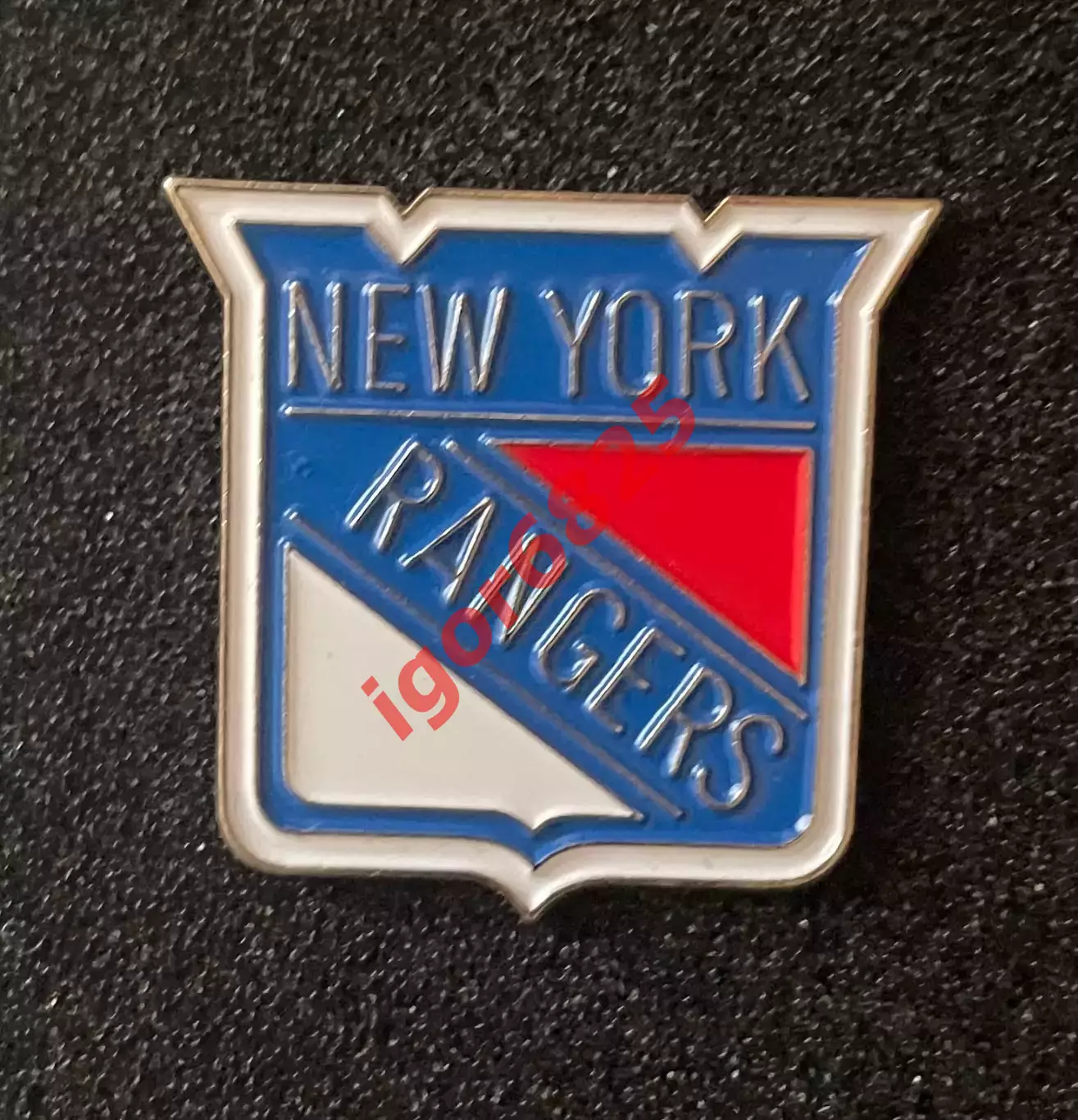 Хоккей Знак Значок Нью-Йорк Рейнджерс НХЛ New York Rangers NHL размер 3х2,7 см.