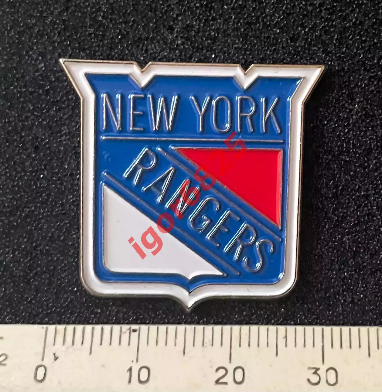 Хоккей Знак Значок Нью-Йорк Рейнджерс НХЛ New York Rangers NHL размер 3х2,7 см. 1