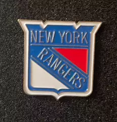 Хоккей Знак Значок Нью-Йорк Рейнджерс НХЛ New York Rangers NHL размер 3х2,7 см.