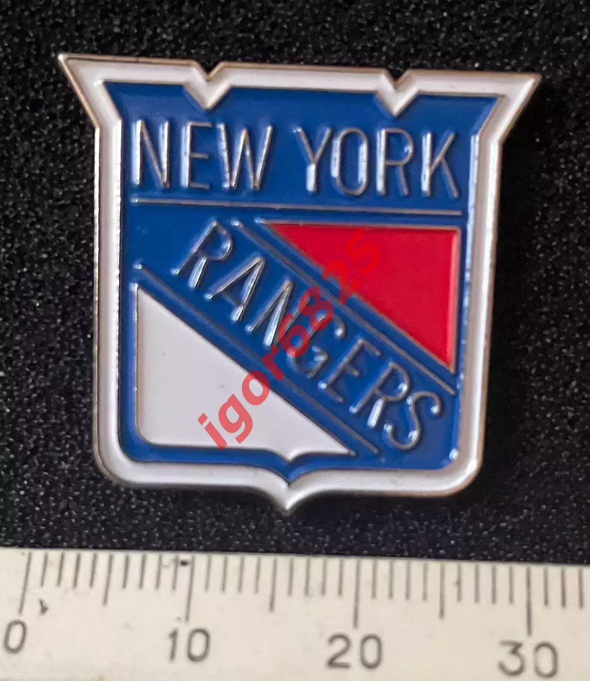 Хоккей Знак Значок Нью-Йорк Рейнджерс НХЛ New York Rangers NHL размер 2,6х2,5 см 1