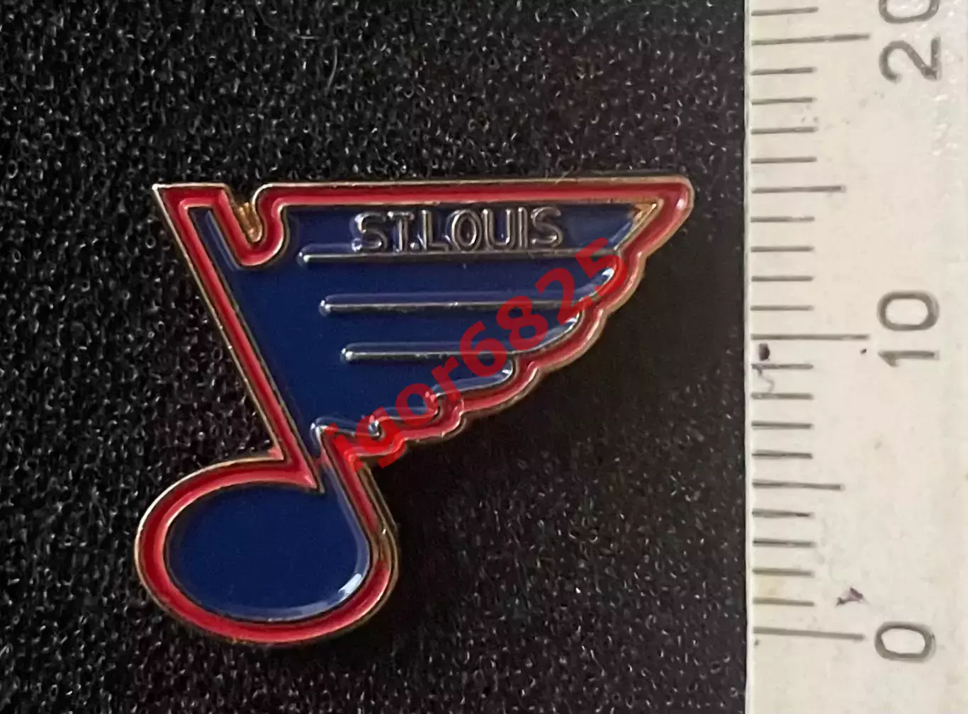 Хоккей. Знак Значок. Сент-Луис Блюз НХЛ. St. Louis Blues NHL, размер 1,9х1,6 см. 2