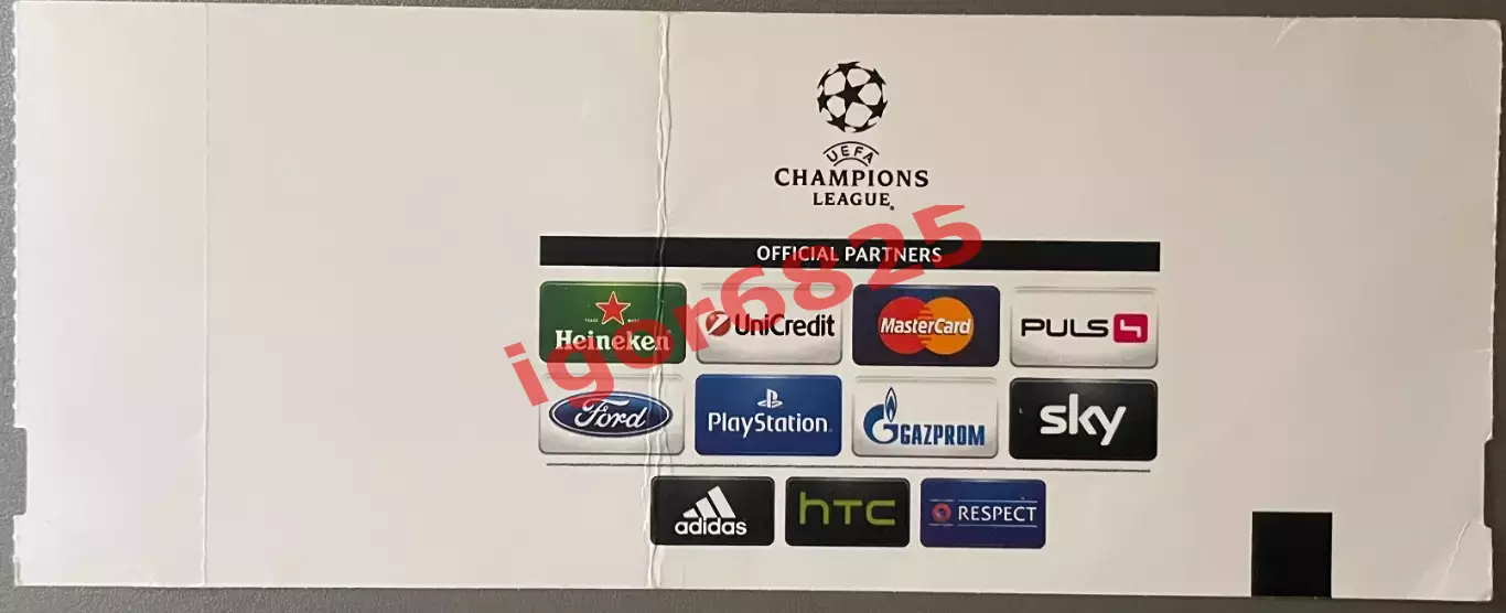 Билет Аустрия Австрия— Зенит Санкт-Петербург 11 декабря 2013 г. Лига Чемпионов. 1