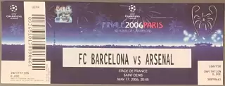 Билет. Барселона Испания - Арсенал Англия. 17 мая 2006 г. Лига Чемпионов. Финал.