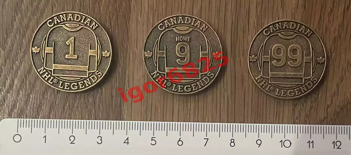 Хоккей. Набор медальонов Канадские легенды НХЛ 2004 Hockey Hall of Fame NHL 6