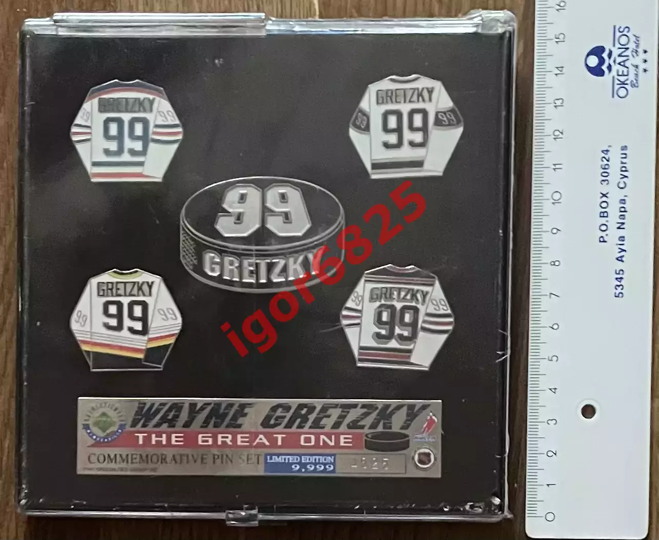 Хоккей Уэйн Гретцки Wayne Gretzky набор значков «The Great One» NHL Upper Deck 4