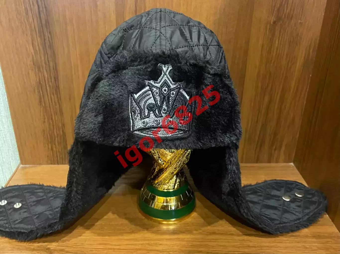 Шапка-ушанка хоккейный клуб НХЛ Лос-Анджелес Кингз Los Angeles Kings, «New Era»