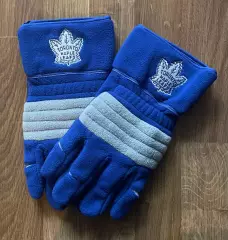 Синие флисовые перчатки НХЛ Торонто Мейпл Лифс NHL Toronto Maple Leafs