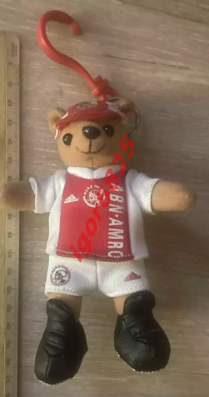 Винтажная игрушка-талисман на крючке ФК Аякс AFC Ajax Нидерланды, 14 см. 1