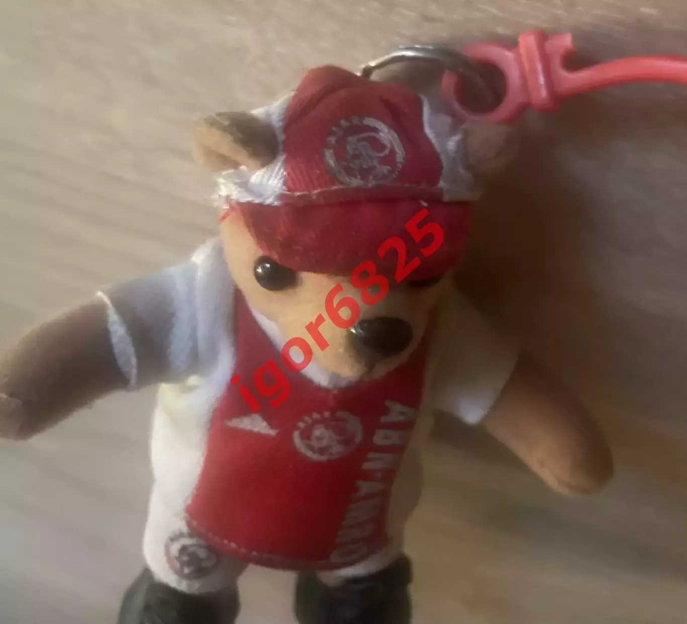 Винтажная игрушка-талисман на крючке ФК Аякс AFC Ajax Нидерланды, 14 см. 4