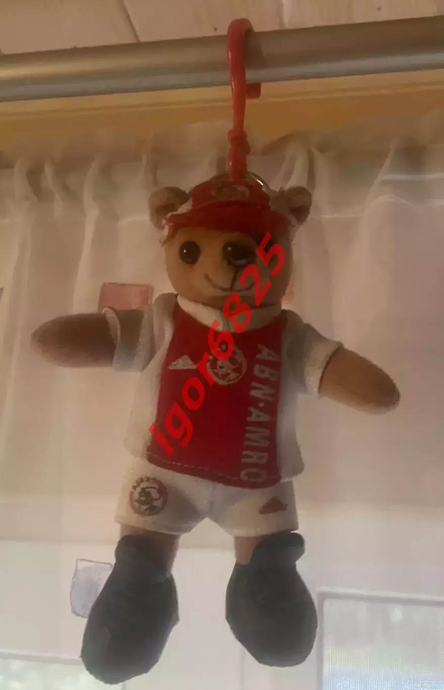 Винтажная игрушка-талисман на крючке ФК Аякс AFC Ajax Нидерланды, 14 см. 6