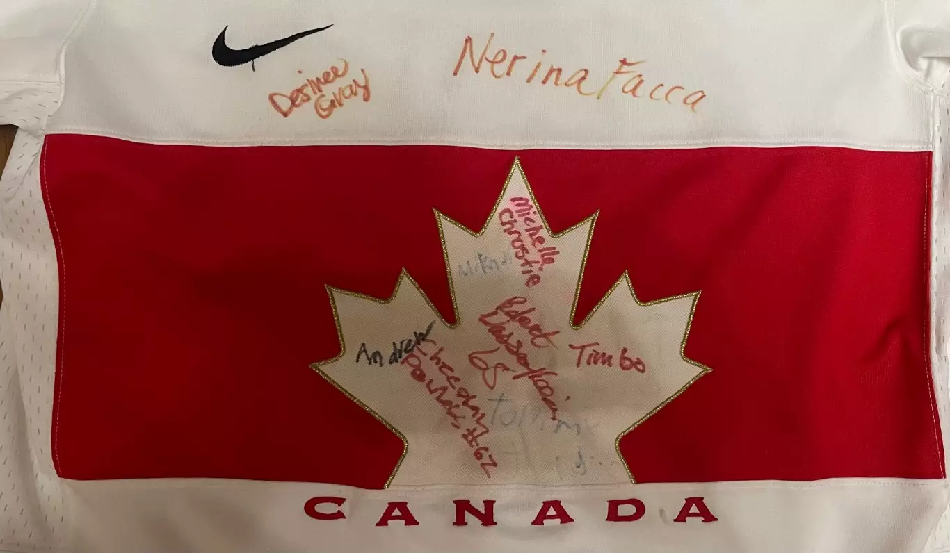 Хоккейная майка свитер (джерси) ОЛИМПИЙСКАЯ сборная Канады. Автографы. Джо Мерфи 3