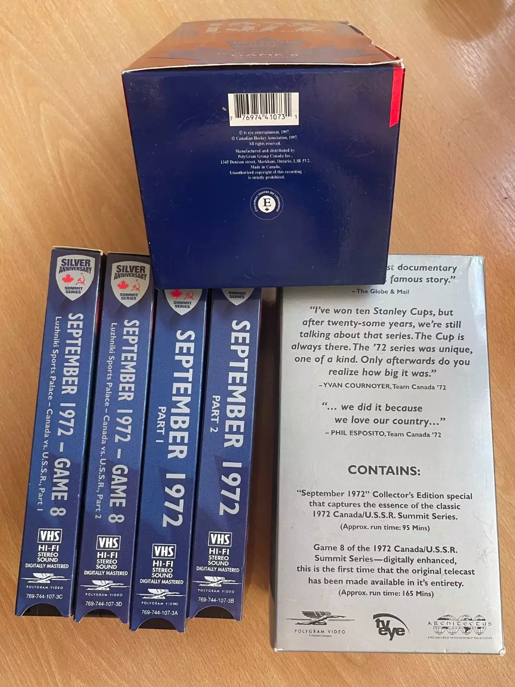 Хоккей. Коллекционное издание 4 видео кассеты с матчей Канада - СССР 1972 6
