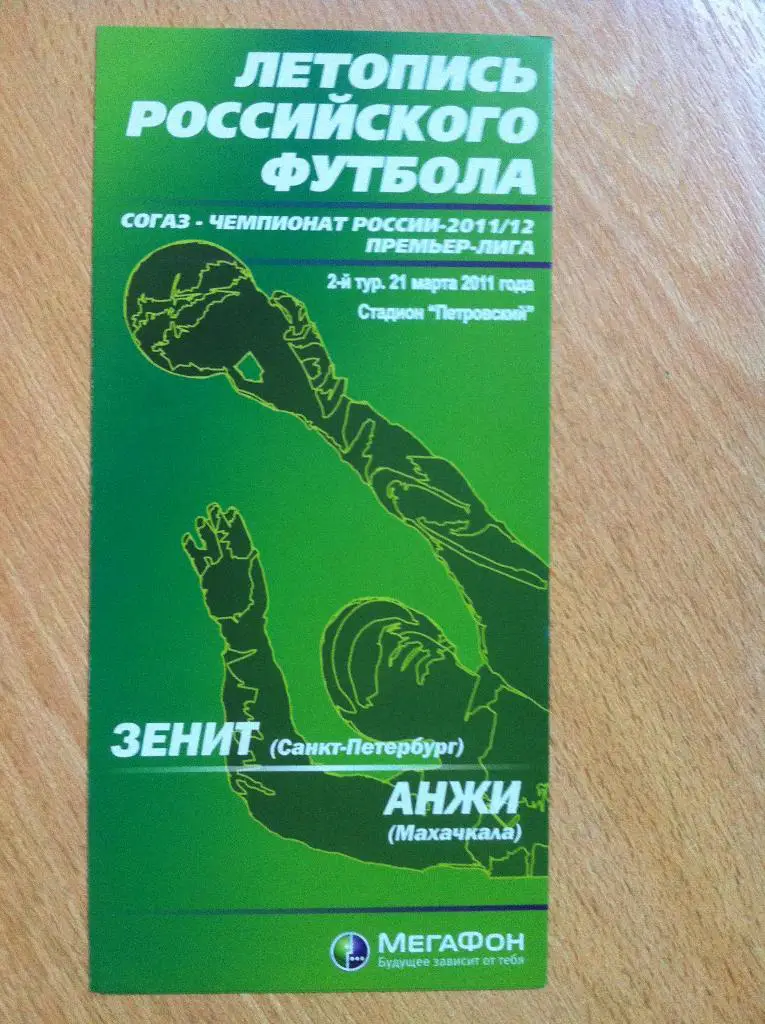 Зенит СПб - Анжи Махачкала 21 марта 2011. Летопись Российского Футбола