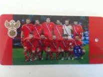 Карточка-фото сборная России 2012 и 1912. 100 лет Российскому футбольному союзу