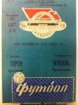Кубань Краснодар - Терек Грозный. 17 июня 1969 года. Чемпионат СССР