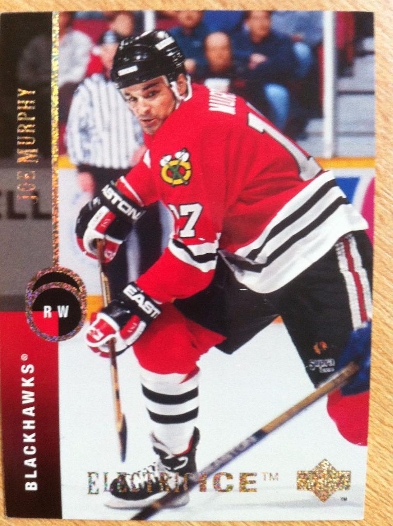 Хоккейная карточка Джо Мерфи (Joe Murphy) игрок Чикаго Блэкхокс 1992-94 годов.