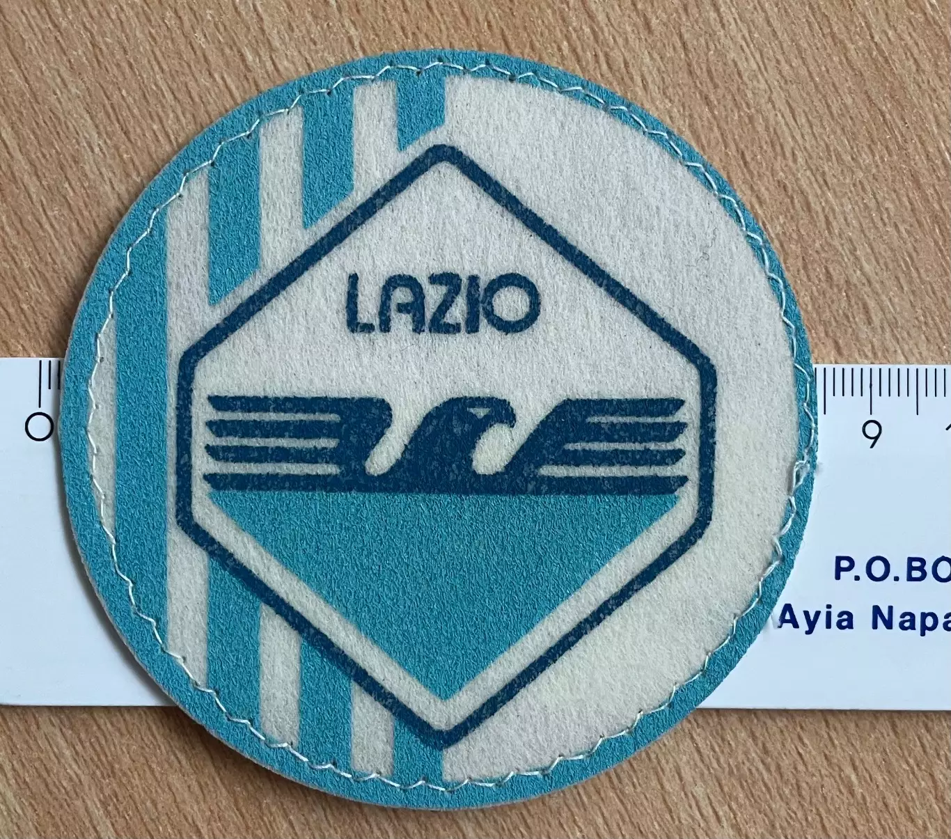 Шеврон нашивка Футбольный клуб Лацио Италия. Эмблема, размер 8,5 см. 2