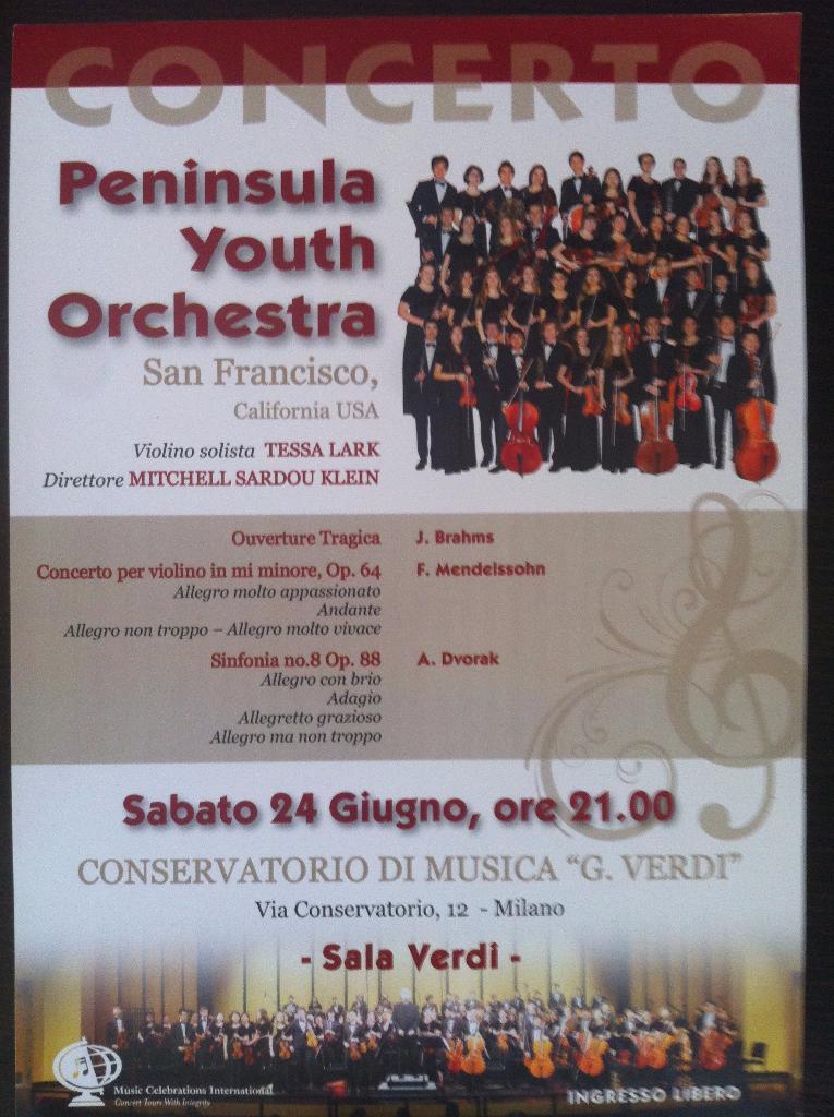 Концерт Peninsula Youth Orchestra Молодежный симф. оркестр. 24 июня 2017 года.