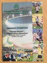 Торпедо Москва - Зенит Санкт-Петербург. 10 сентября 2002 года. Чемпионат России.