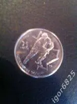 Монета Олимпиада в Ванкувере Канада 2010 Хоккей на льду. VANCOUVER 2010.