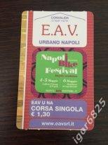 Билет метро, городской транспорт Неаполь, Италия. Napoli, Italy. 12 июня 2018.