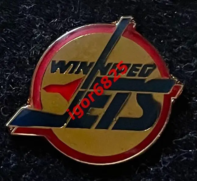 Знак Значок хоккейный клуб Виннипег Джетс НХЛ Winnipeg Jets NHL Эмблема 1972—96 1