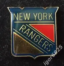 Знак Значок хоккейный клуб Нью-Йорк Рейнджерс НХЛ New York Rangers, NHL. 1 вид