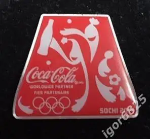 Знак(Значок) Сочи (Sochi) 2014 Coca-Cola мировой-спонсор партнер Олимпиада 2 вид