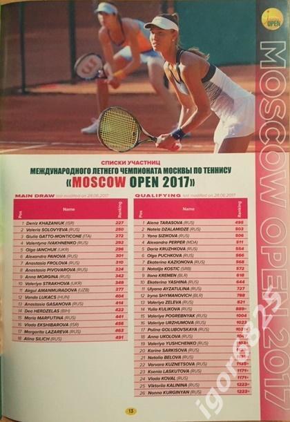 Летний Чемпионат Москвы. Moscow Open 2017. Теннис. 8-15 июня 2017 года. 3