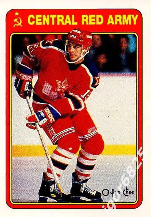 Карточка Андрей Хомутов 3R к серии ЦСКА Москва - клубы НХЛ 1989-90 г. Канада