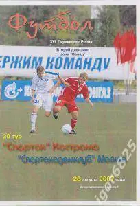 Спартак Кострома - Спортакадемклуб Москва. 28 августа 2007 г. Чемпионат России