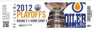 Билет ''Эдмонтон Ойлерз'',НХЛ (Edmonton Oilers)NHL. Канада. 2012 год.