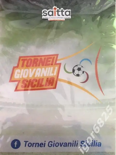 Вымпел SICILY FOOTBOL CUP. 13-16 апреля 2017. Италия. Размер 19 на 27 см. 3
