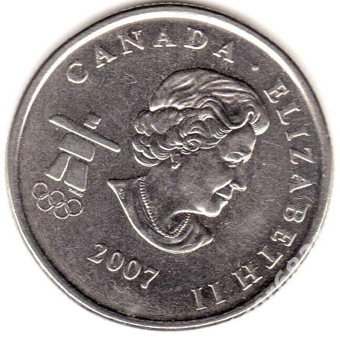 Монета Олимпиада в Ванкувере Канада 2010 Хоккей на льду. VANCOUVER 2010. 1
