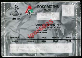 Локомотив Москва - Милан Италия. 25 марта 2003 года. Лига Чемпионов 2002/2003