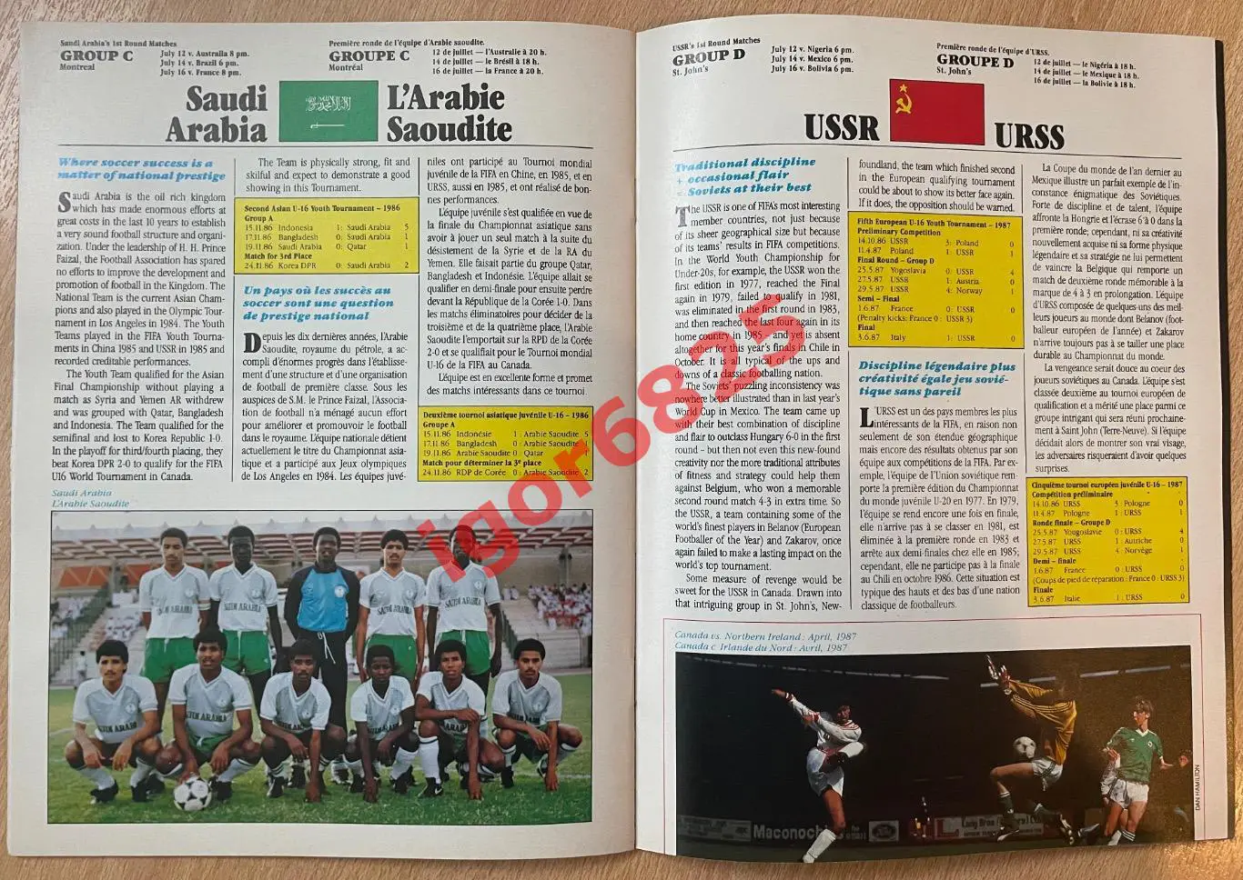 Чемпионат Мира по футболу Канада 1987. U-16. СССР чемпион 3