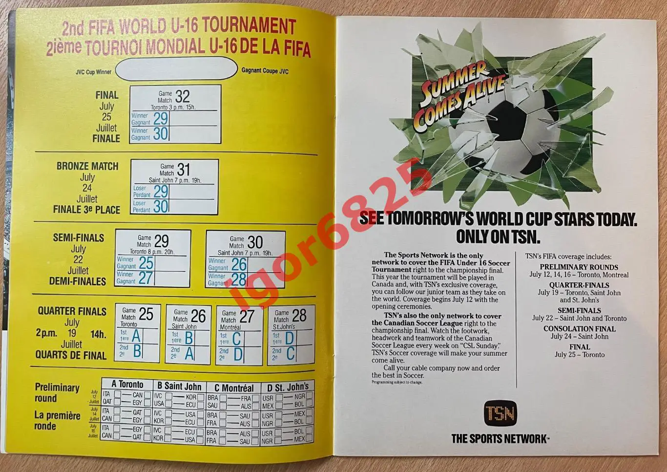Чемпионат Мира по футболу Канада 1987. U-16. СССР чемпион 4