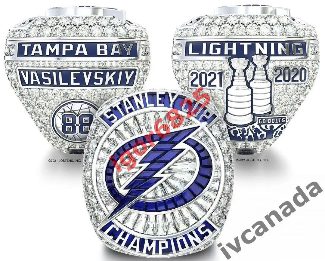 Перстень кольцо Тампа-Бэй (Tampa Bay Lightning)NHL Кубок Стенли 2021 Василевский 6
