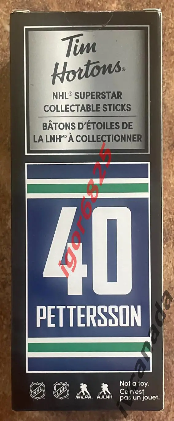 Хоккей ЭЛИАС ПЕТТЕРССОН PETTERSSON №40 набор с клюшкой Tim Hortons 2020-2021 NHL 3